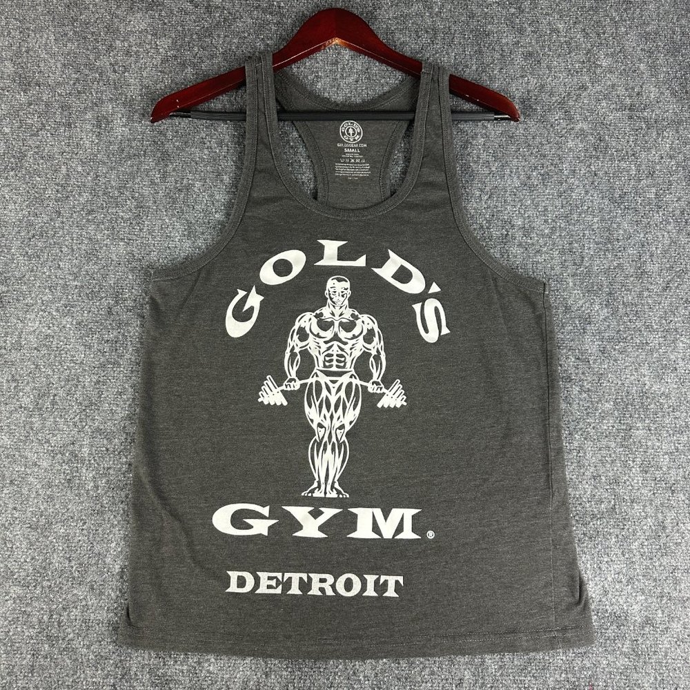 Gold's Gym® - Muscle Joe Men's Stringer Tank Gray Pre Owned VG condition Small